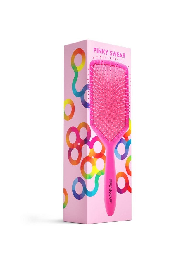 framar Detangler Brush Paddle Brush Elegant Detangling Brush No More Tangles Hair Brush Hair Brushes For Women Men And Children (Pink) - Image 5