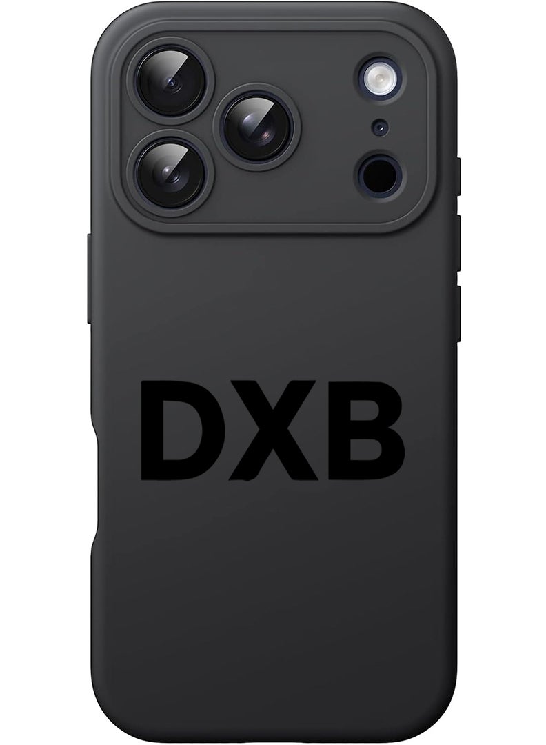 Theodor Protective Slim Fit Case Liquid Silicone Cover with Full Body Protection Anti-Scratch Shockproof Case For Apple iPhone 17 Pro (Black) DXB - Black - Image 1