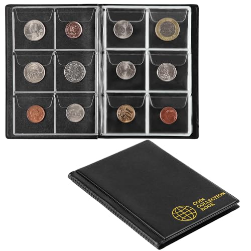 OSOPOLA Coin Storage Album 60 Pockets Coin Collecting Holder for Collectors Black CS3906 - Image 1
