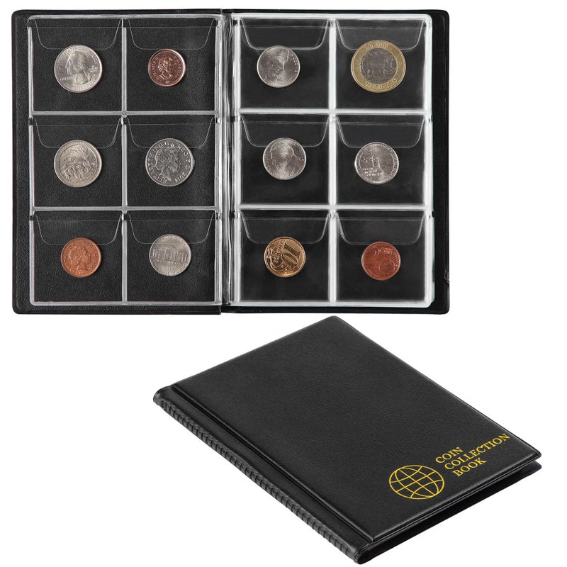 OSOPOLA Coin Storage Album 60 Pockets Coin Collecting Holder for Collectors Black CS3906 - Image 4