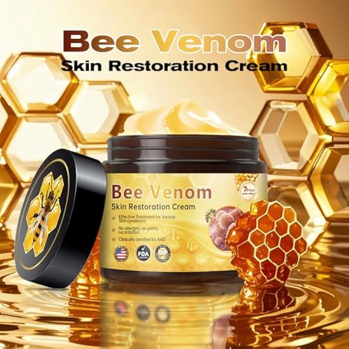 Yaper Bee Venom Skin Treatment Cream,Anti-Aging Face for All Skin Type Wrinkle Removal & Firming Bee Venom Comprehensive Restoration Cream (1) - Image 5