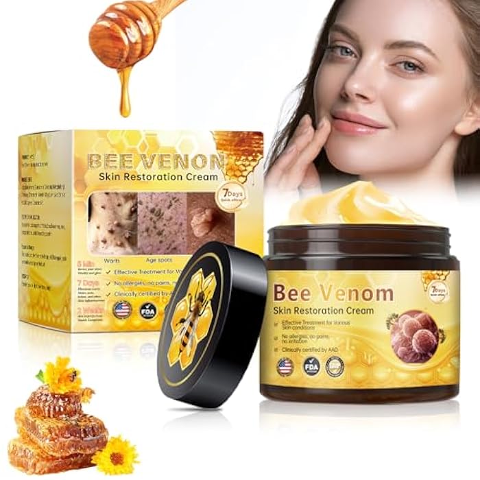 Yaper Bee Venom Skin Treatment Cream,Anti-Aging Face for All Skin Type Wrinkle Removal & Firming Bee Venom Comprehensive Restoration Cream (1) - Image 2