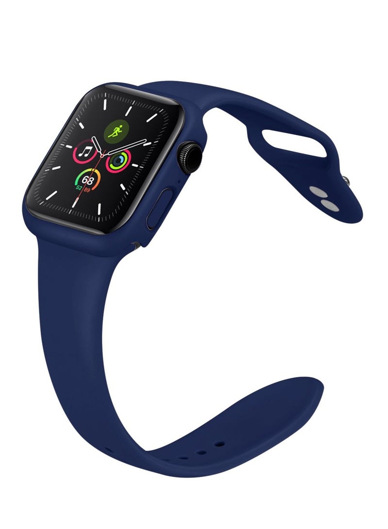 GULFLINK Silicone Watchbands 220mm Length with Protective Case Cover for Apple iWatch 7 45mm - Image 3