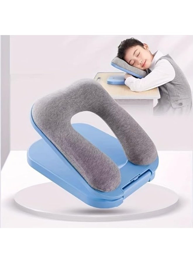 Foldable Sleeping Pillow Portable U Shaped Soft Pillow for Office/School/Library/Outdoor Head Desk Cushion for Kids Nap Pillow for Travel - Image 3
