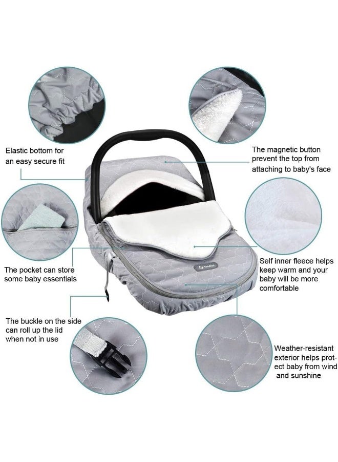 Yoofoss Baby Car Seat Cover Winter Carseat Canopies Cover - Image 2