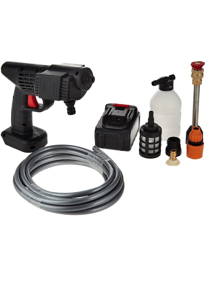 ELTRAZONE Portable High Pressure Washer Gun, Handheld Cordless Pressure Washer with 6-in-1 Adjustable Nozzle & Foam Generator Nozzle Water Pump, Electric Pressure Washer for Car Home Garden  - Image 1