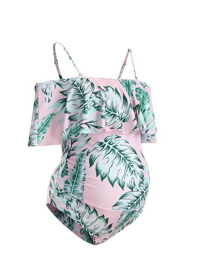 Generic - Maternity swimsuit belly-holding ruffled one-shoulder one-piece swimsuit - Image 1