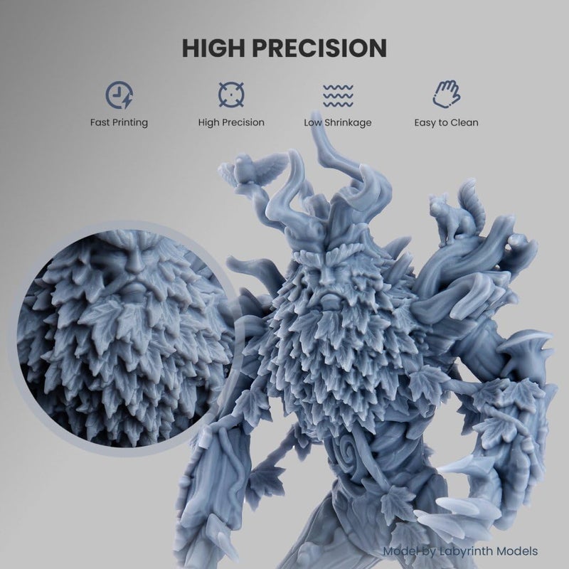 ELEGOO 8K 3D Resin for 3D Printer Resin, 3D Resin UV Standard 405nm for Saturn 3 Ultra, Saturn 4, Saturn 4 Ultra, Mars 4, Mars 4 Ultra, Mars 5, Mars 5 Ultra, 2000G Color Grey - Image 2