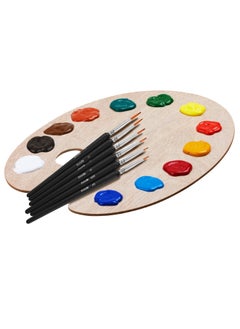 eBoot eBoot 6 Pieces Detail Paint Brush Set Miniature Brushes for Watercolor and Acrylic Painting (Black)  - Image 5