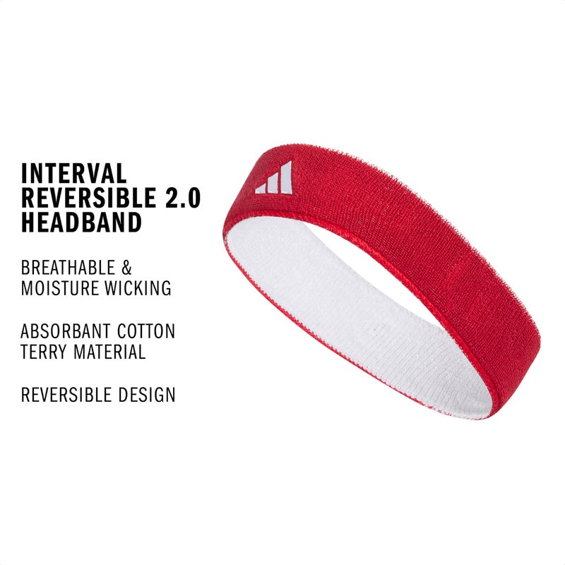 adidas Unisex Interval Reversible Headband â€“ Athletic Sports Sweatband - Image 2