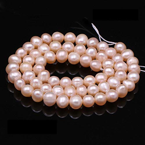 LE SKY Natural Pearl Beads 100% Natural Freshwater Round Pearl Loose Beads (2 Strands) Punching 4-5mm One Strand 14.2 inch for Jewelry Making Necklace Bracelet Charms - Image 1