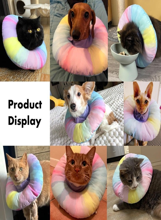 EWES Cat Cone Collar Soft M Size,Alternative Neck Cones to Stop Licking,Comfy Elizabethan Collars After Surgery Neuter,Donut Collar for Pet Cat Dog Kitten e Collar Recovery Shame - Image 4