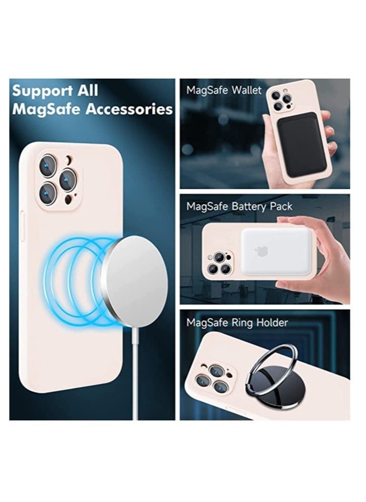 Raxoom iPhone 14 Pro + 2 Pack Tempered Glass Screen Protector Magsafe Case Silicone Phone Case with Microfiber Lining for iPhone 14 Pro 6.1 inch 2022 - Image 2