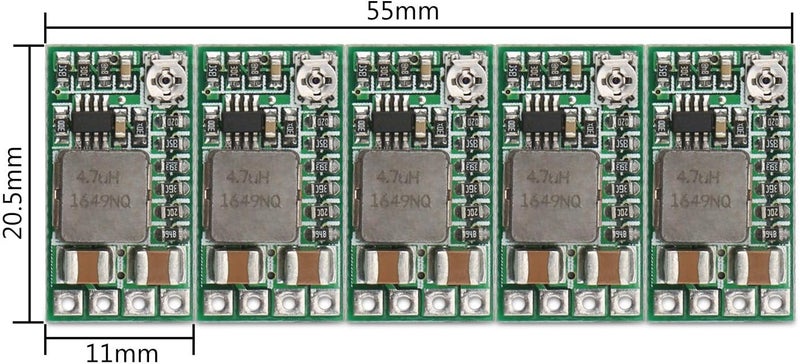 دروك محول خفض الجهد 24v إلى 12v 10 قطع، مخفض جهد مصغر DC 4.5-24V إلى 5V، لوحة محول خفض 12V إلى 5V 3A، محول خفض جهد مصدر طاقة - Image 4