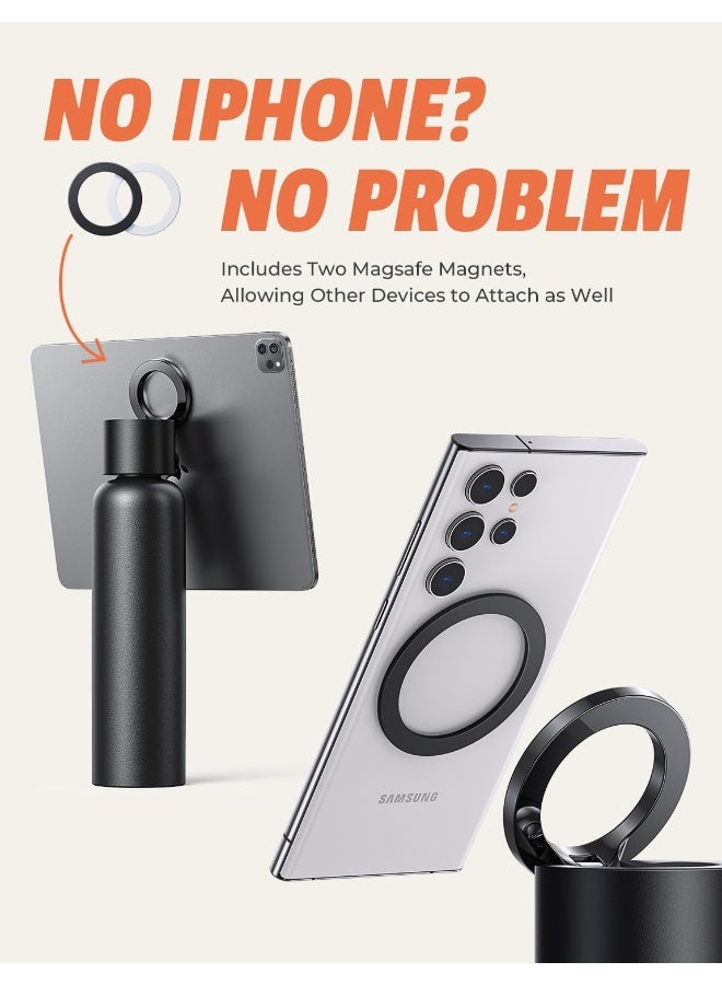 Ainope For Magsafe Water Bottle 24Oz Magnetic Stainless Steel Gym Bottles For Men, Car Cup Holder Phone Holder, Insulated Thermos Coldest Water Bottle For Iphone 15 Pro Max Sports Bottle Accessories - Image 3
