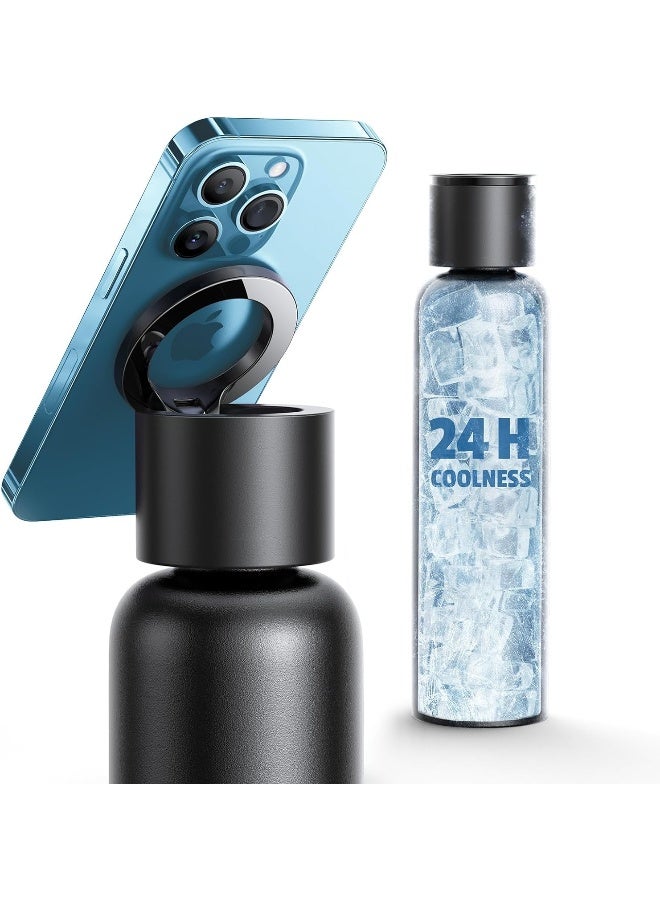Ainope For Magsafe Water Bottle 24Oz Magnetic Stainless Steel Gym Bottles For Men, Car Cup Holder Phone Holder, Insulated Thermos Coldest Water Bottle For Iphone 15 Pro Max Sports Bottle Accessories - Image 5