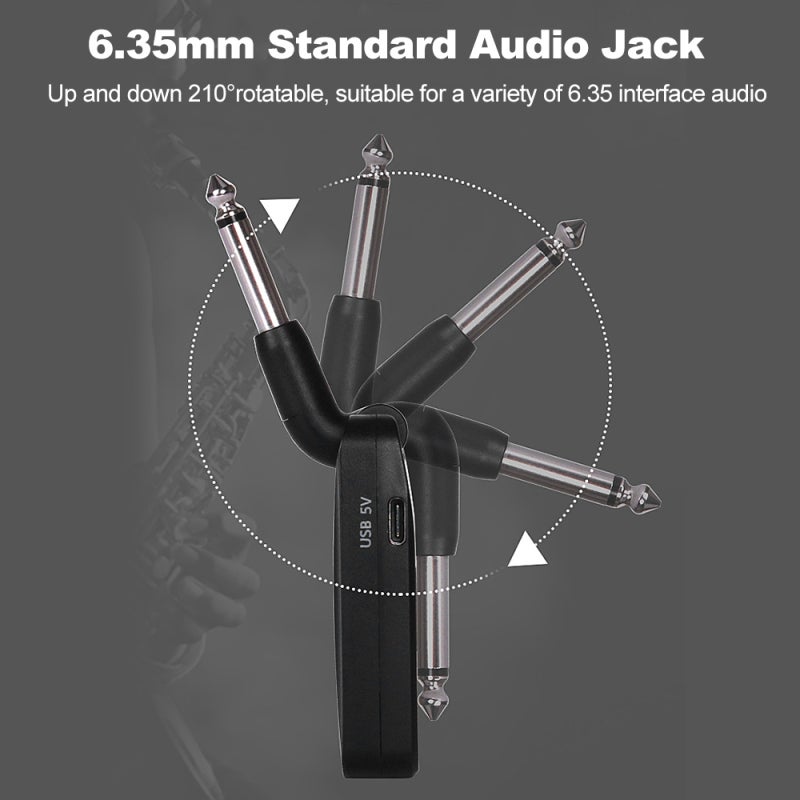 Meideal Saxophone Wireless Musical Instrument Pickup Professional Microphone Wireless Instrument UHF Pickup Mic Receiver & Transmitter System Clip-on for Saxophone/French Horn/Trumpet Wind Instruments - Image 3