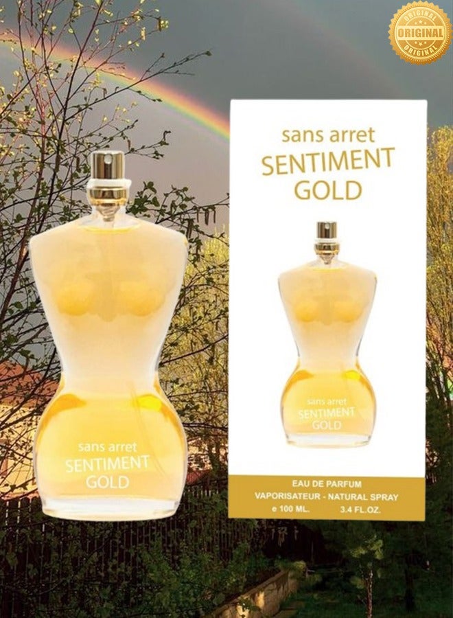 Gold 4 Pieces Sans Arret Sentiment Gold Perfume EDP 100ML - Image 2