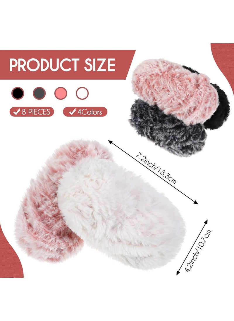 Nuenen Nuenen 8 Pieces Faux Fur Fluffy Yarn Super Soft Chunky Fuzzy Skeins Yarn for DIY Crochet Knit Clothes Knitting Projects 440g Totally 35 Yard for Each  - Image 2