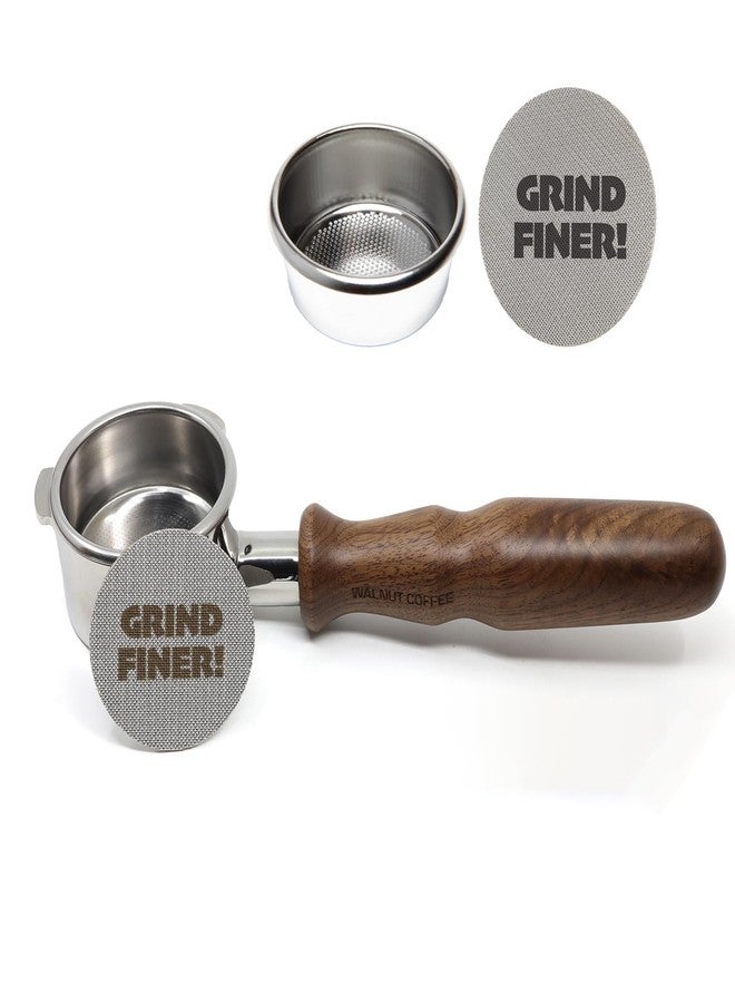 WALNUT COFFEE Handmade 54mm Bottomless Portafilter - Filter Basket - Puck Screen 53.3mm Included |Bottomless Naked Portafilter | Filter Basket Include - Image 1