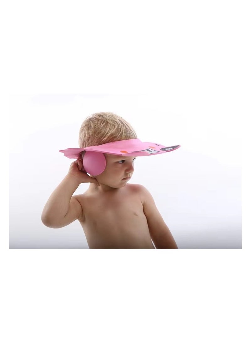 Goolsky Baby Shower Cap Toddler Bath Hat Adjustable Shampoo Cap Waterproof Bath Cap with Ear Protection Safe Shower Visor Soft EVA Washing Hair Shield Hat for Infants Kids Children Boys Girls 6 Months-6 Years - Image 3