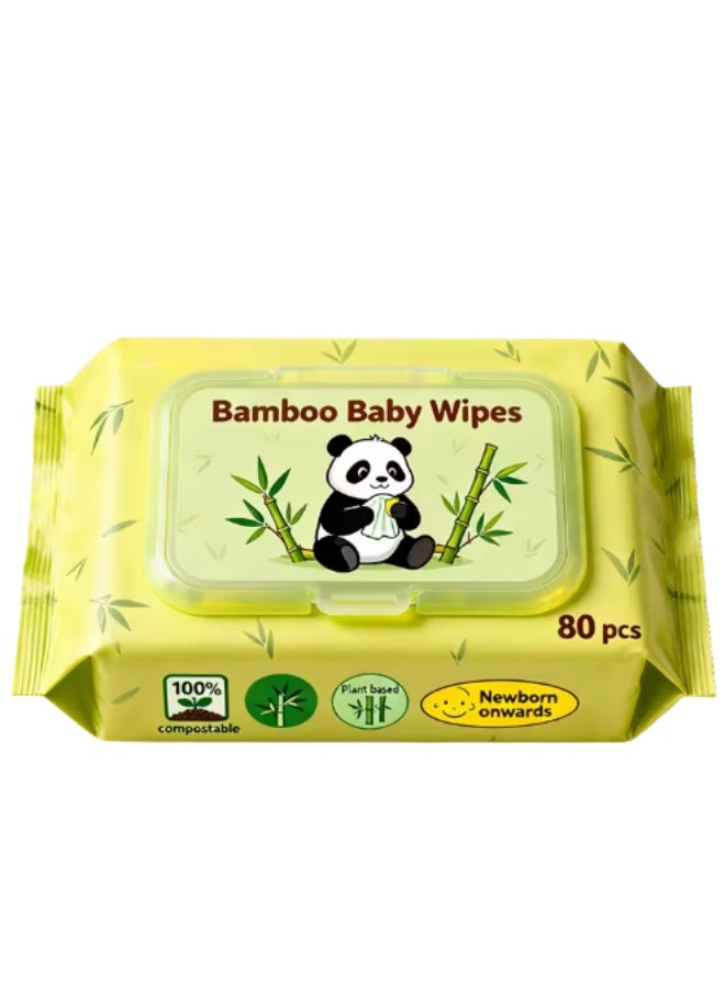 Baby Cleaning Wipes 80 Pack – Soft and Skin-Friendly Wet Wipes for Diaper Change and Daily Baby Care - Image 1