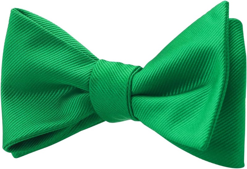 pensee Mens Solid Bowtie Woven Self Tie Bow Ties Tuxedo & Wedding Bowties - Image 3