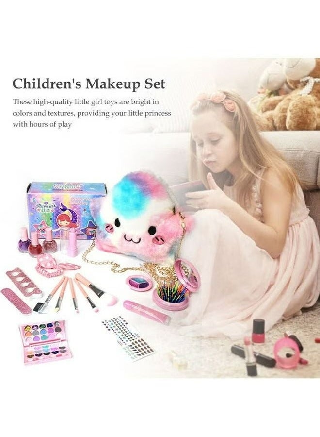 RollsTimi  Girls Makeup Kit for Kids Childrens Makeup Set Girls Princess Makeup Box Non toxic Cosmetics Kit Toys Pretend Play Makeup Beauty Toys - Image 2