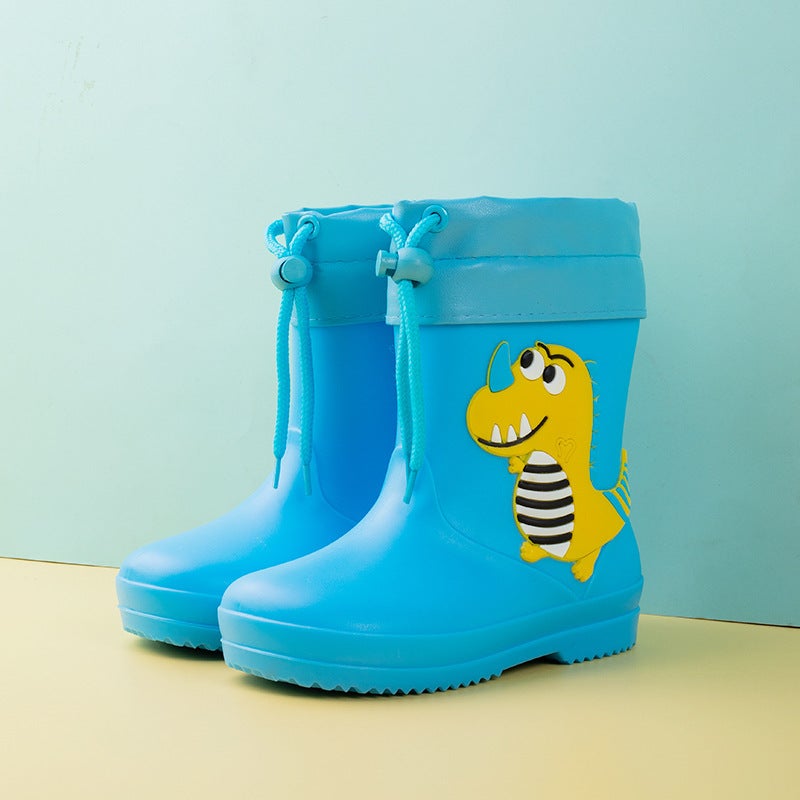 New Little Dinosaur Cartoon Pvc Children'S Lightweight Rain Boots Waterproof Men'S And Women'S Water Rubber Shoes Non-Slip Comfortable Rain Boots - Image 1