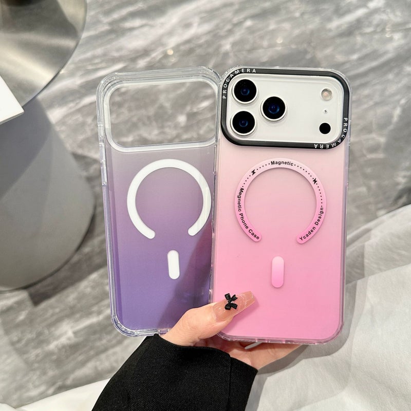 غطاء MagSafe بAcrylic باللون أزرق مغناطيسي من الأكريليك لـ iPhone 16 / 16 Plus / 16 Pro / 16 Pro Max مع مغناطيس قوي وتغطية كاملة مع ملمس غير لامع مع مقاوم للخدش للرحلات اليومية - Image 3