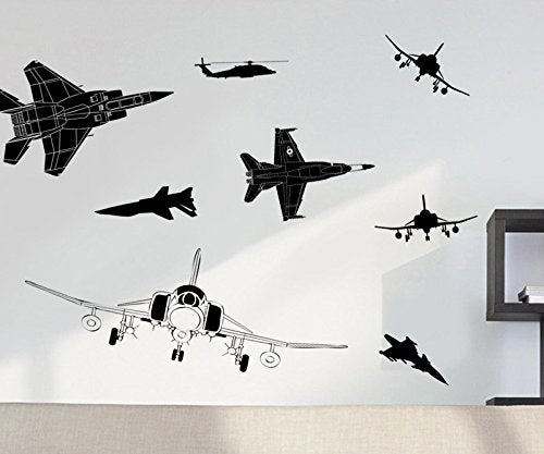 Lichi Wall Decal for Home Decor - Fighter Airplane - Image 1