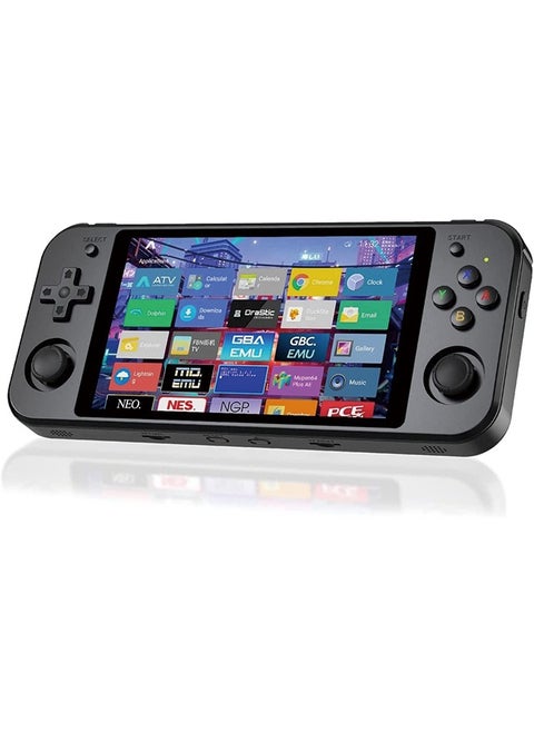 RG552 Handheld Game Console , RK3399 Chip Dual OS Linux , Android System Support HDMI / WIFI Online Games Built-in 64G SD Card 2500 Classic Games (Black)