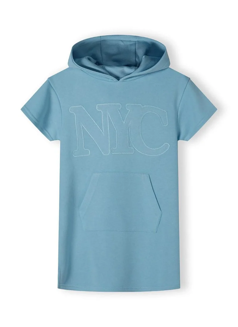 MINOTI Teen Girls Short Sleeve Fleece Hooded Dress