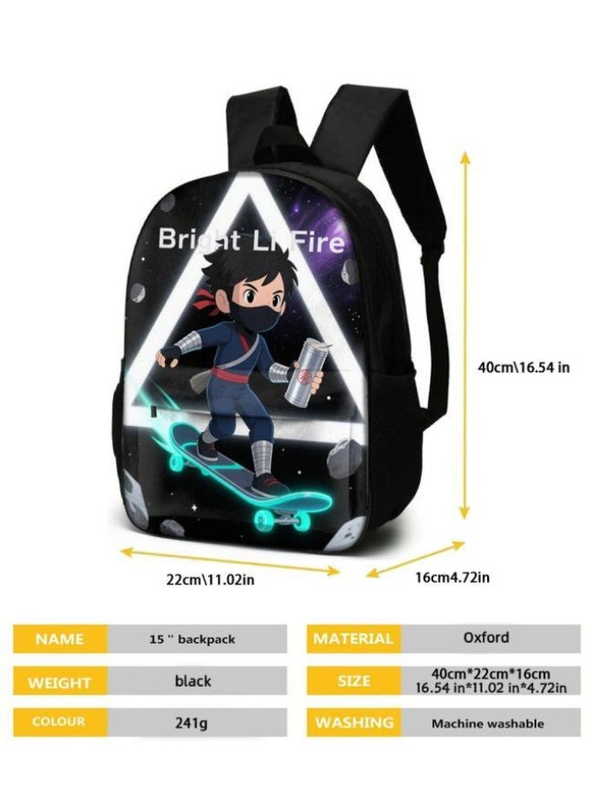 واضح من النار حقيبة كرتونية من ثلاث قطع، يسهل التعامل معها في مناسبات مختلفة (متوفرة للطلاب والأطفال والأصدقاء في النزهايات وتسلق الجبال والتعليم المدرسي وما إلى ذلك) | الكتفين + حقائب اليد + حقائب القرطاسية | موسم العودة إلى المدرسة / هدايا المهرجان - 23 - Image 5