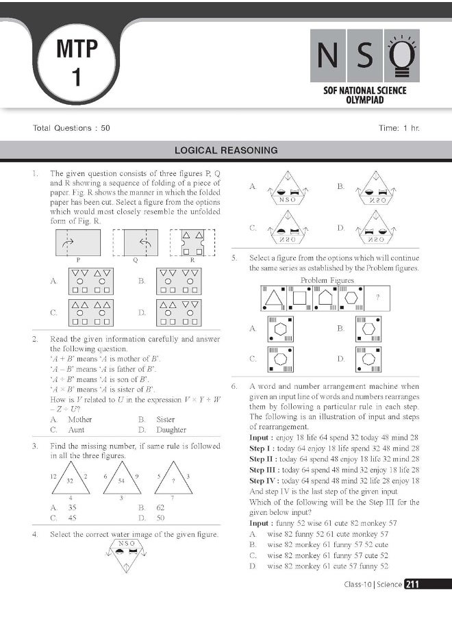 MTG Olympiad Prep-Guide Science Class 10 - Detailed Theory, Self Test with NSO Chapterwise Previous Year Question Paper For SOF 2023-24 Exam MTG Editorial Board