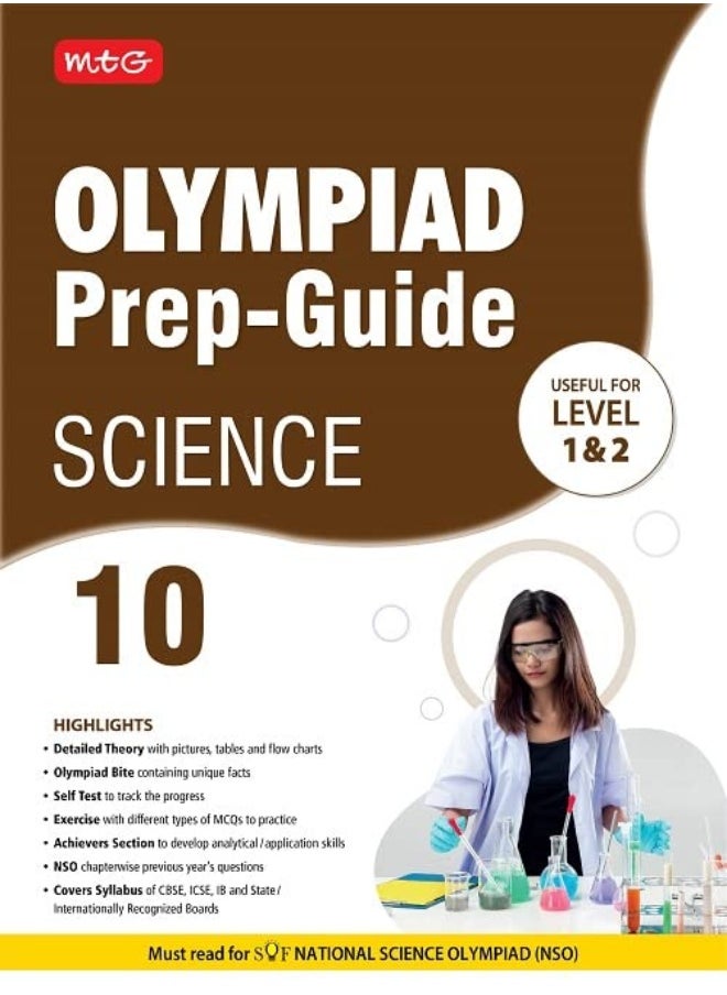 MTG Olympiad Prep-Guide Science Class 10 - Detailed Theory, Self Test with NSO Chapterwise Previous Year Question Paper For SOF 2023-24 Exam MTG Editorial Board  - Image 1