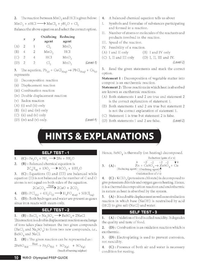 MTG Olympiad Prep-Guide Science Class 10 - Detailed Theory, Self Test with NSO Chapterwise Previous Year Question Paper For SOF 2023-24 Exam MTG Editorial Board  - Image 5