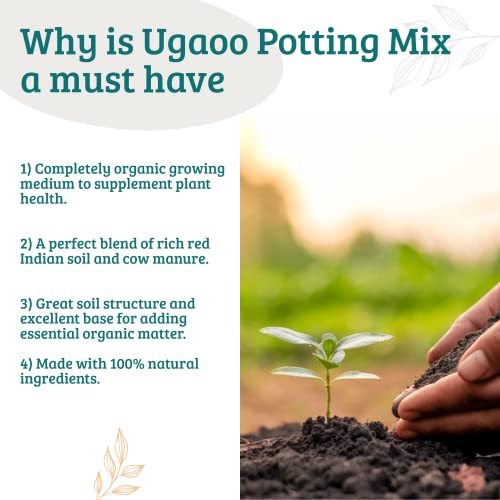 Ugaoo Organic Potting Soil Mix for Plants – 5 Kg | Ready to Use Garden Soil for Cactus & Succulents, Indoor, Outdoor & Flowering Plants | Red Soil with Cow Manure | Home Garden Potting Mixture - Image 4