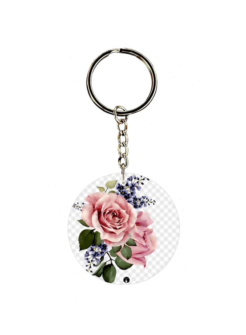 RKN Rose Printed Dual Sided Keychain