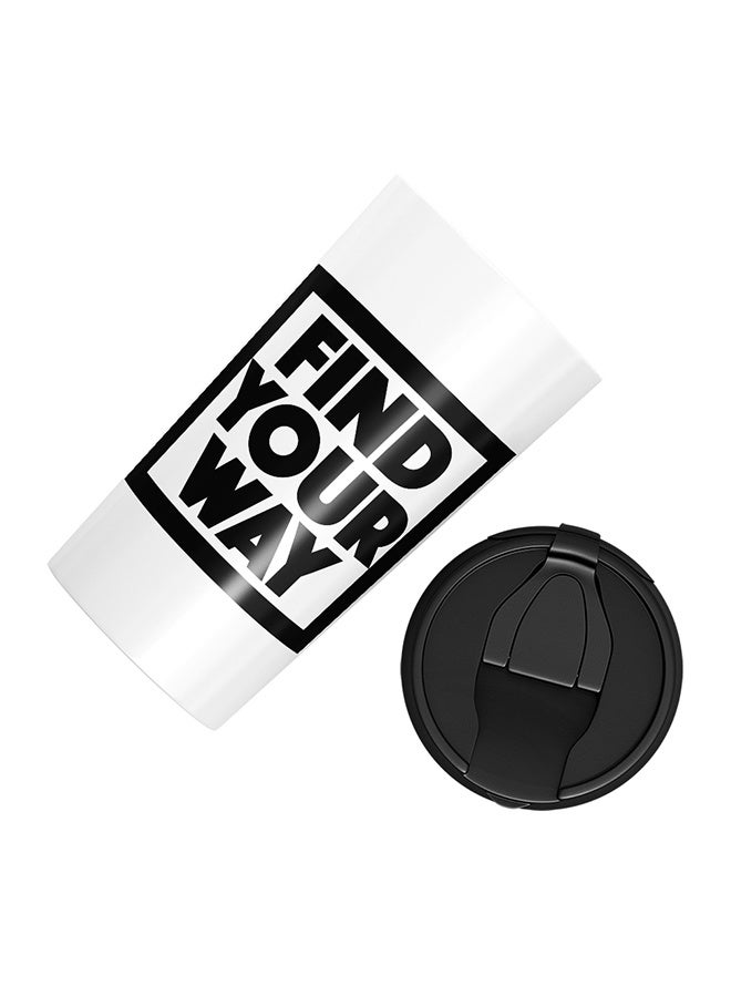 LIT Stainless Steel Find Your Way Positive Message Tumbler White - Image 3