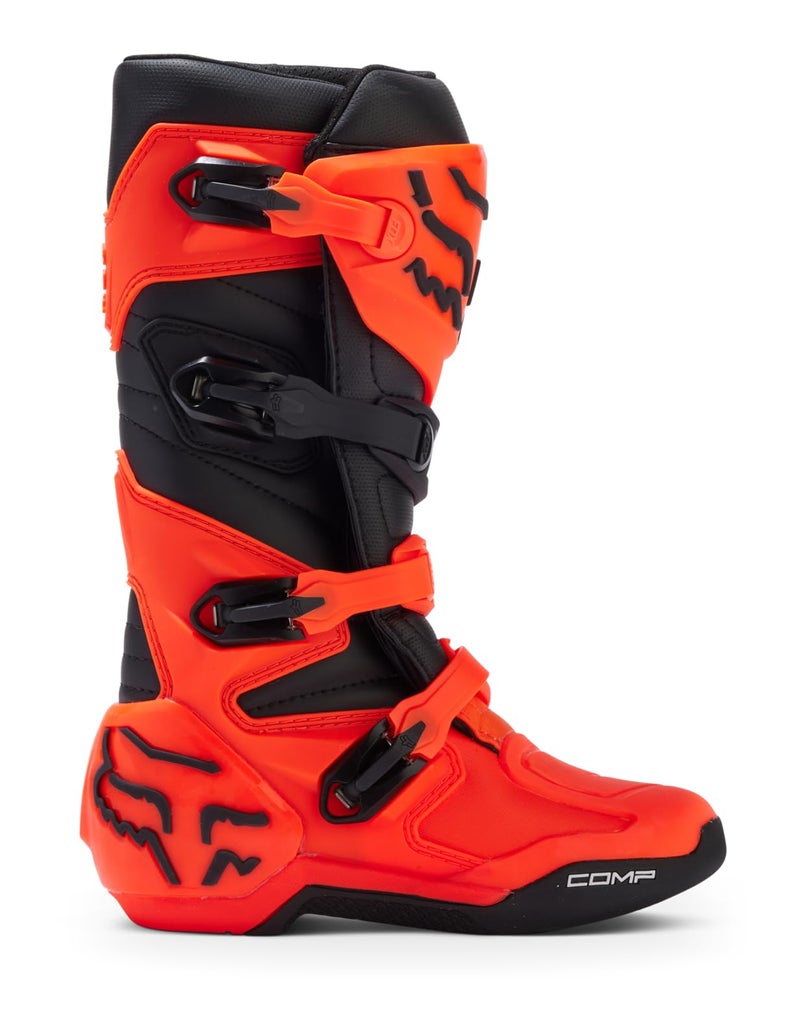 Fox Racing Youth Comp Motocross Dirt Bike Boot, Fluorescent Orange, 6 - Image 2