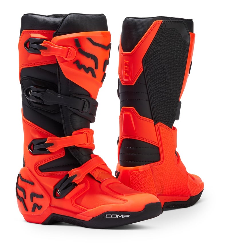 Fox Racing Youth Comp Motocross Dirt Bike Boot, Fluorescent Orange, 6 - Image 1