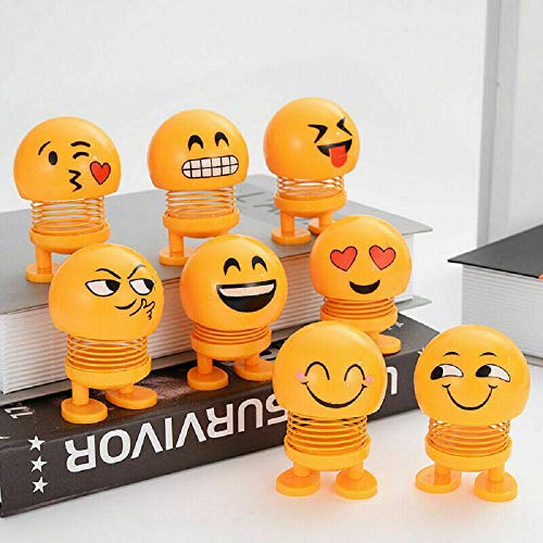 N M Z Smiley Spring Doll Creative Car Carrying Ornaments Shaking Head Doll (Set of 6) Cartoon Funny Spring Model Ornament - Image 3