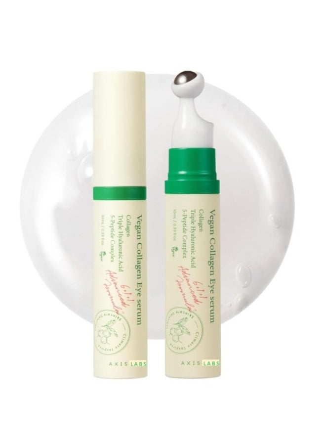 Axis Labs Vegan Collagen Eye Serum 10ml – Triple Hyaluronic Acid & Peptide Eye Care for Dark Circles, Fine Lines & Wrinkles - Image 1