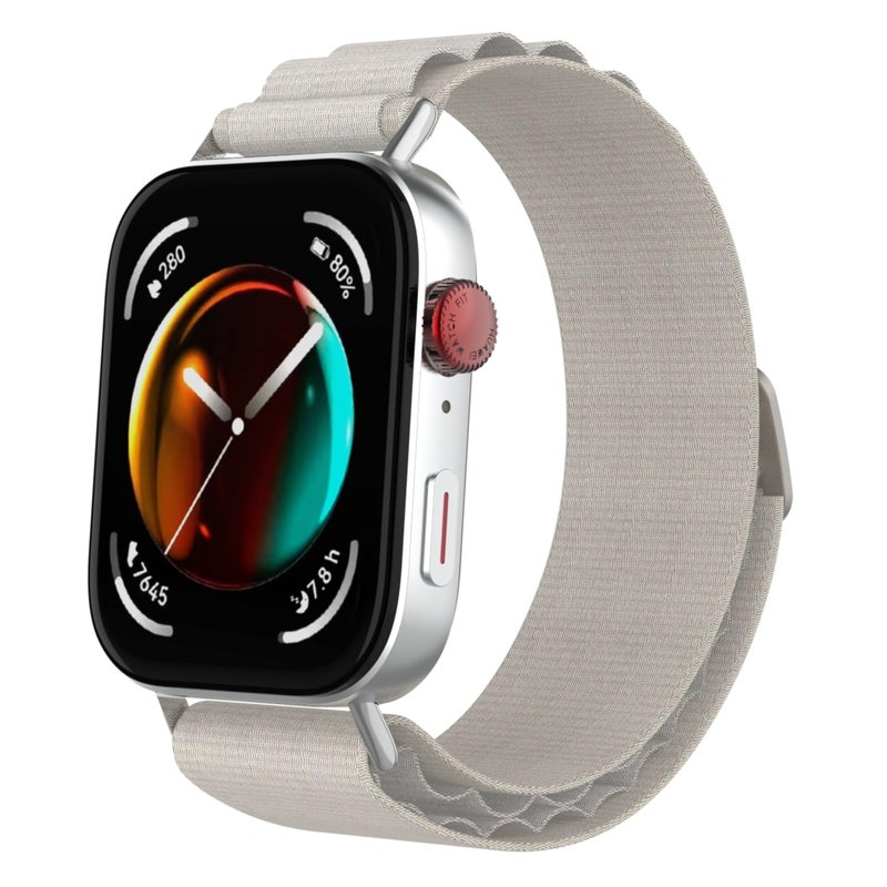 NESLIN Nylon Alpine Loop Band for Huawei Watch Fit 3 (2024) – Breathable Sport Replacement Strap for Men & Women (LightStar) - Image 2