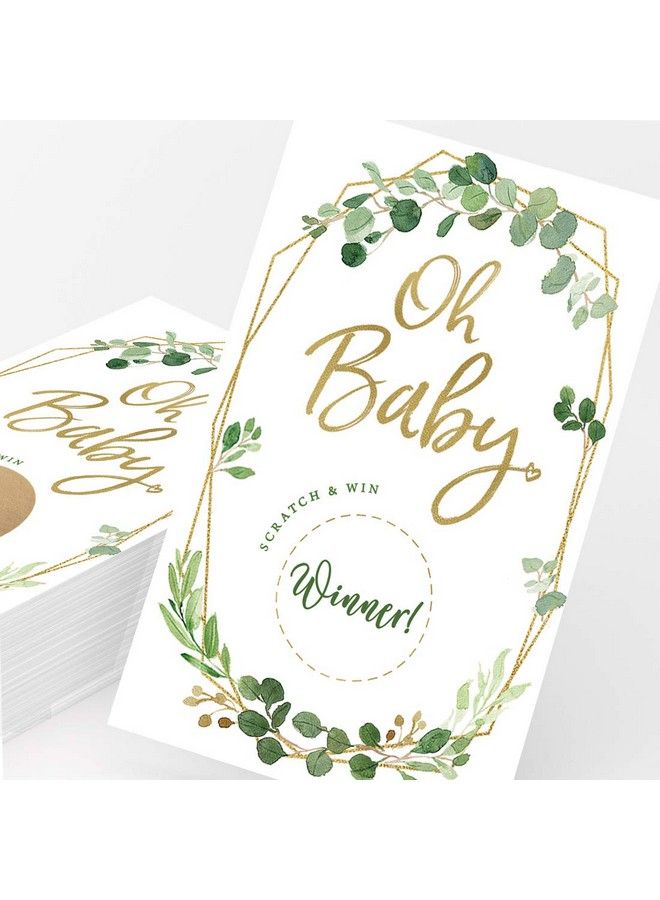 Baby Shower Scratch Off Game Greenery Lottery Ticket Set Of 30
