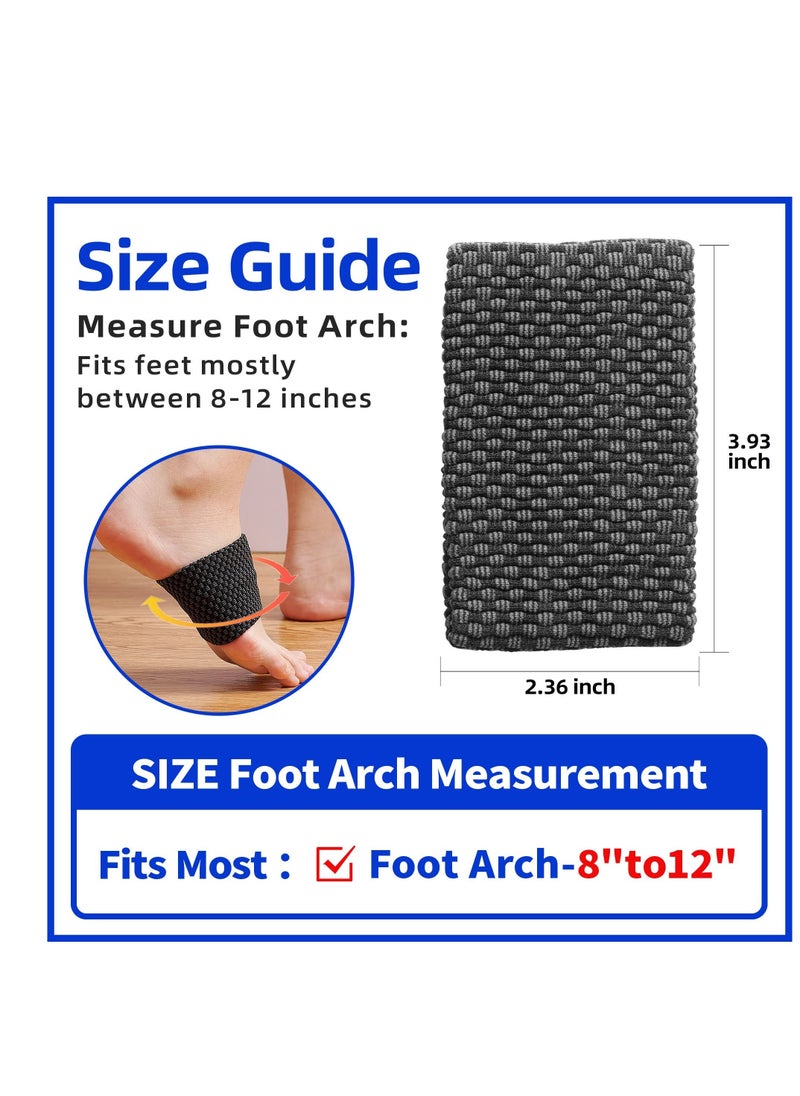 Generic - Copper Compression Arch Supports - 4 Pair Plantar Fasciitis Relief Sleeves for Heel Pain, Flat Feet - Infused Arch Support Bands for Women and Men - Image 1