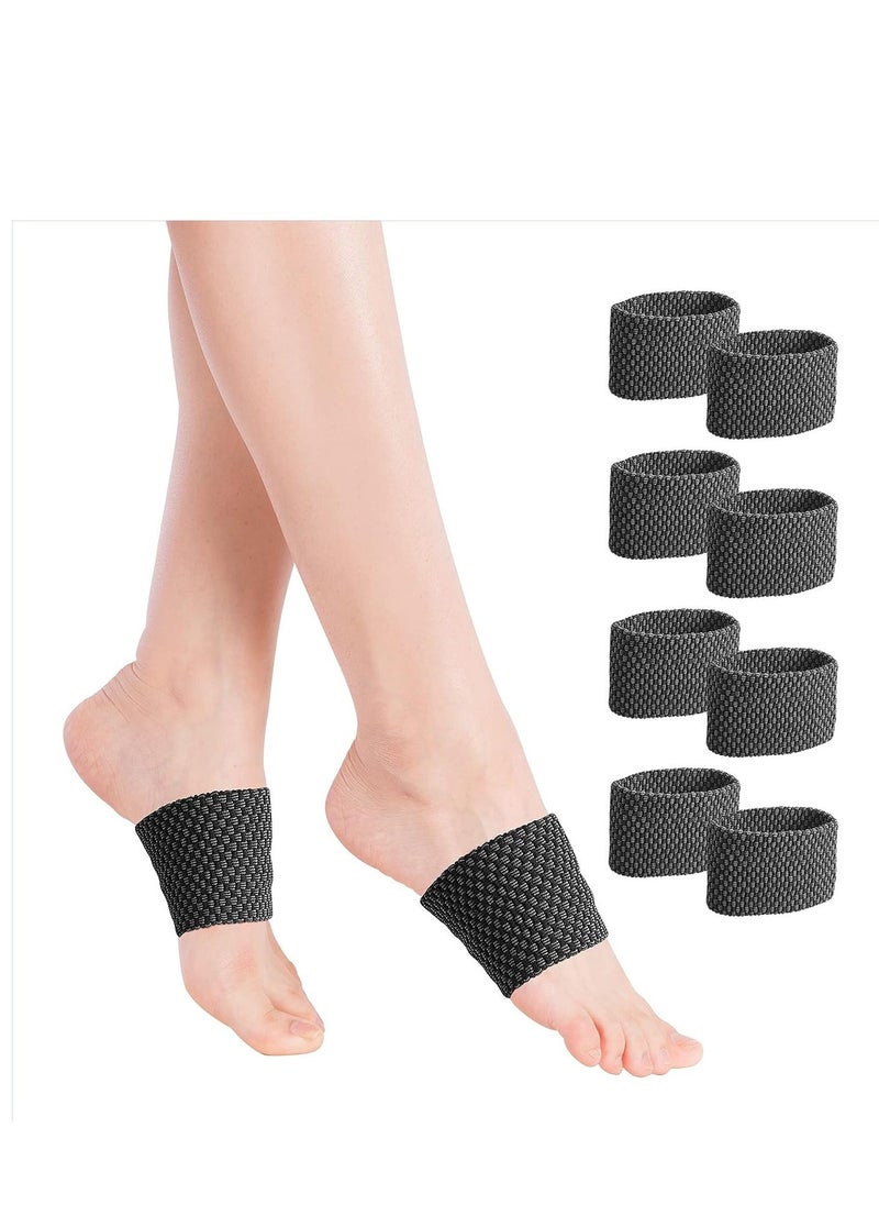 Generic - Copper Compression Arch Supports - 4 Pair Plantar Fasciitis Relief Sleeves for Heel Pain, Flat Feet - Infused Arch Support Bands for Women and Men - Image 1