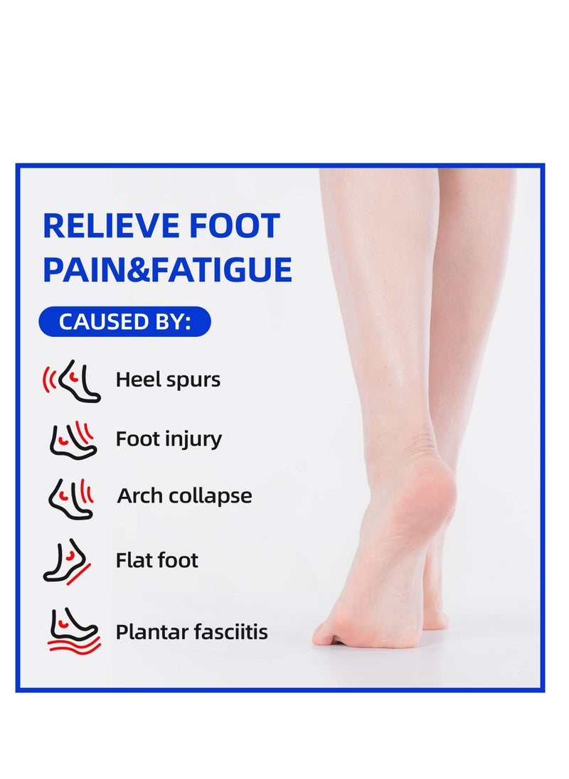 Generic - Copper Compression Arch Supports - 4 Pair Plantar Fasciitis Relief Sleeves for Heel Pain, Flat Feet - Infused Arch Support Bands for Women and Men - Image 1