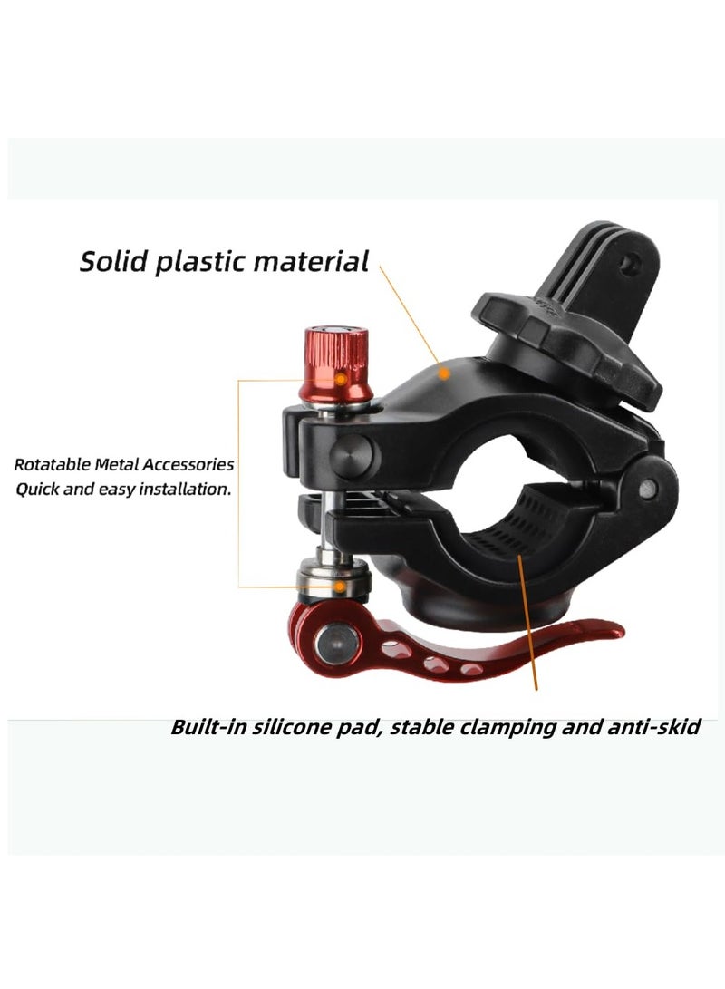 KASTWAVE Bike Bicycle Handlebar Pole Mount Motorcycle Clamp Holder Clip Compatible with GoPro Hero 12/ for DJI Action 4 and Other Action Cameras for AirTag Mount 360 Degrees Rotation - Image 4
